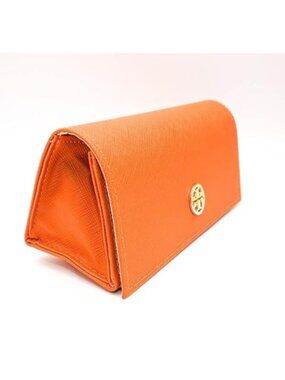 Tory Burch Orange Leather Sunglasses Case